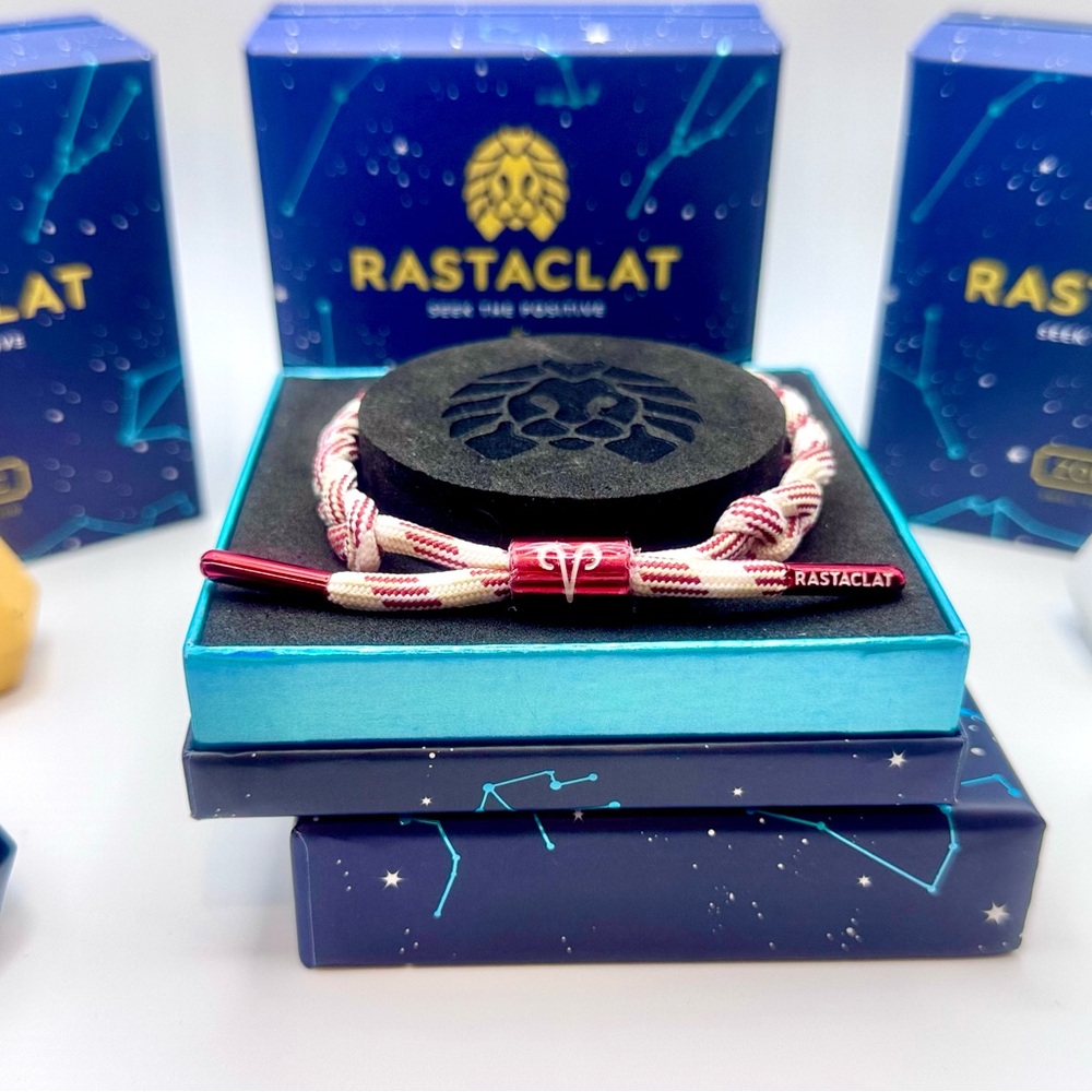 Rastaclat Original Hand Braided Zodiac(ARIES) Adjustable Bracelet NIB Great Gift
